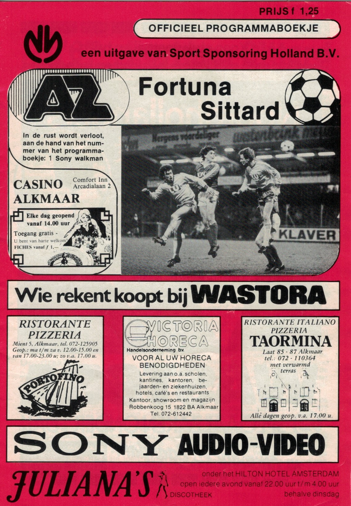 AZ Programma 30-maa-1985 Fortuna Sittard thuis